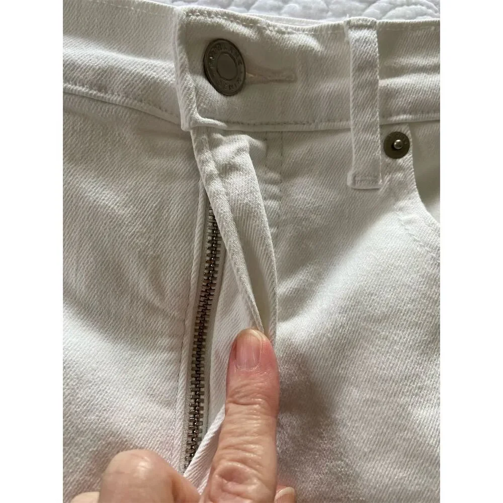 Everlane High Rise Skinny Jeans White Stretch Denim Size 10 - Picture 5 of 11